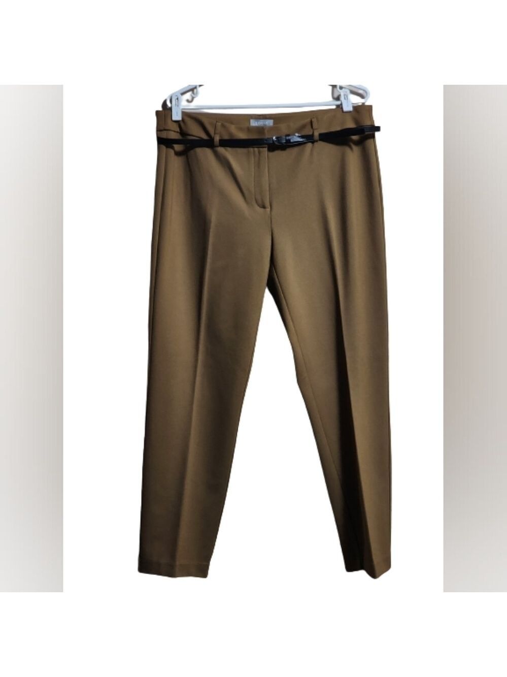 Kenar tailored dress trousers with black belt color kaki